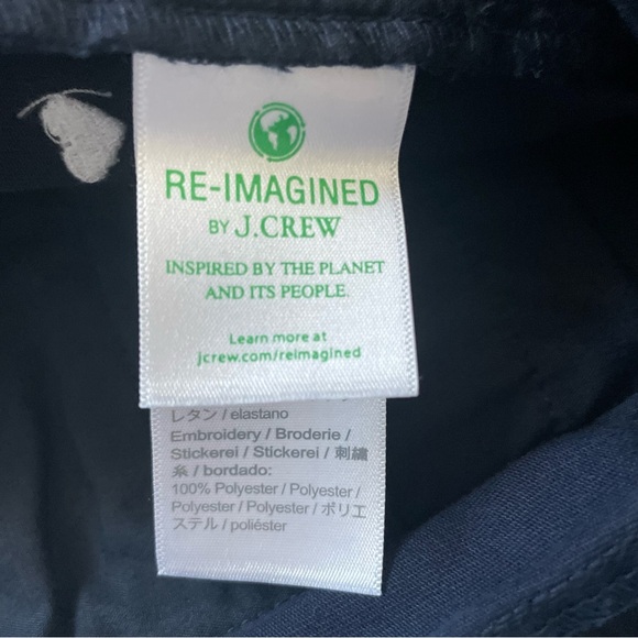 NWT J. Crew 4” Chino Shorts With Embroidered Hearts Navy Size 6. - Picture 6 of 9